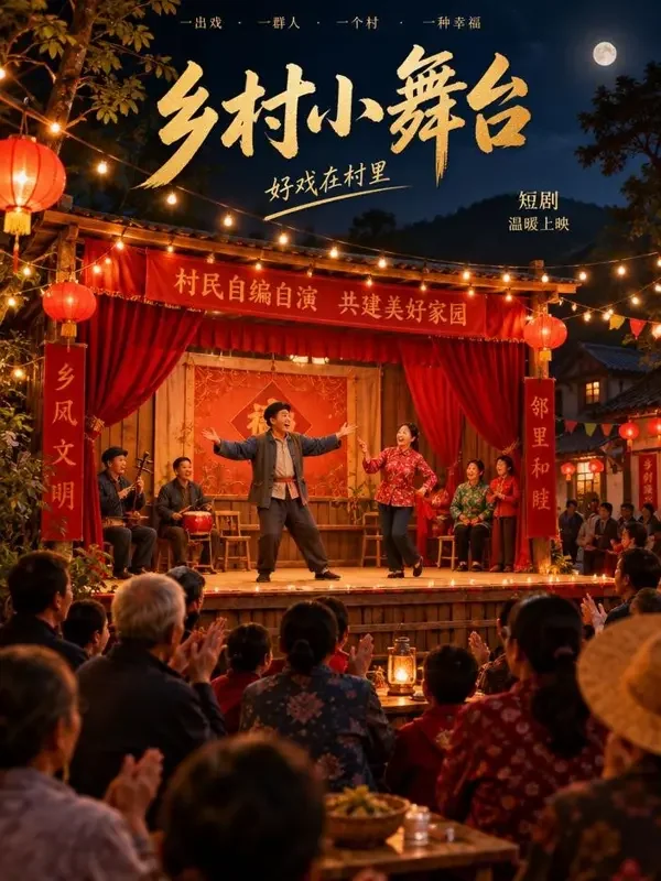 《村晚大舞台》- 黄豆短剧生活喜剧短剧封面 《村晚大舞台》- 黄豆短剧生活喜剧短剧封面